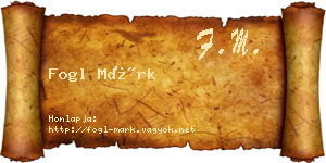 Fogl Márk névjegykártya